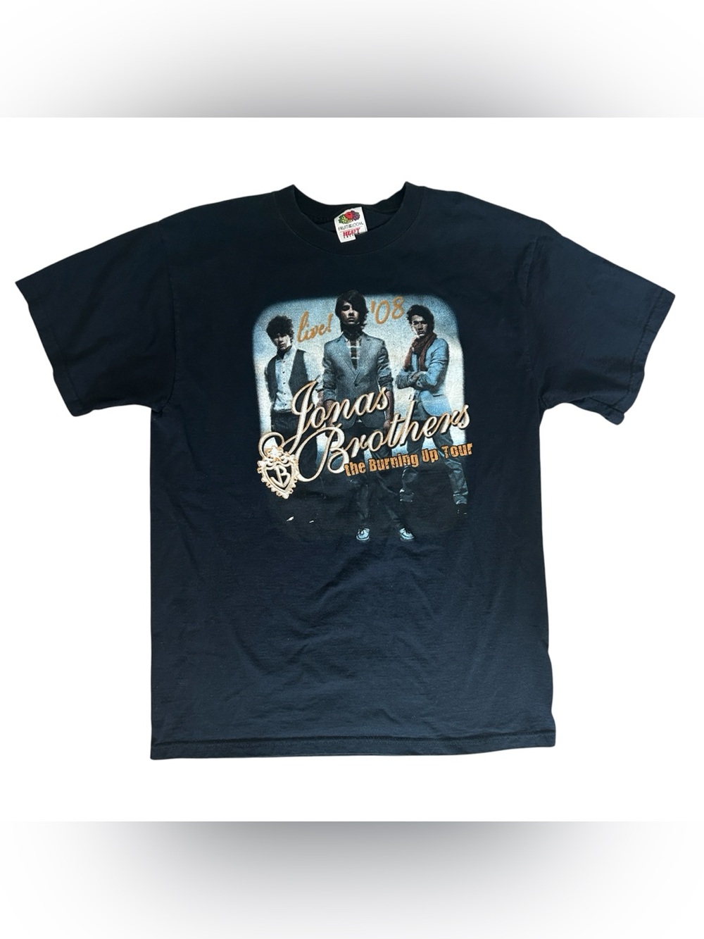 2008 Jonas Brothers Burning Up Tour T-Shirt w/ Demi Lovato Medium